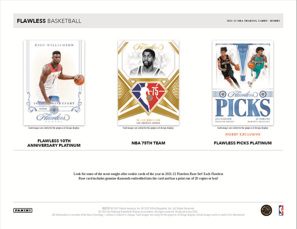 2021-22 Panini Flawless Basketball Hobby 2 Box Case