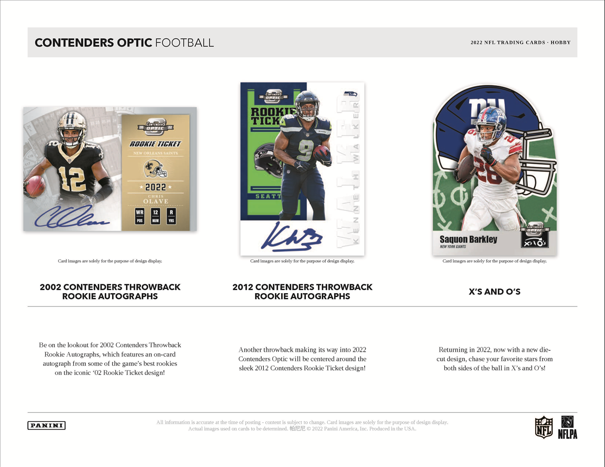 2022 Panini Contenders Optic Football Hobby Box