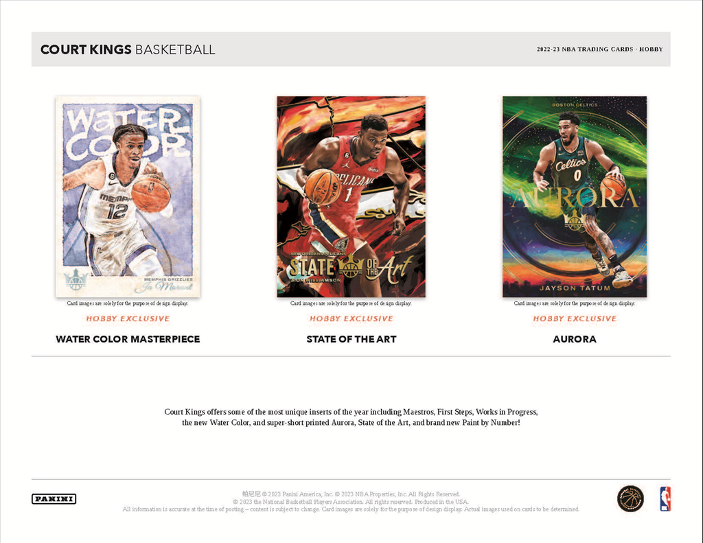 2022-23 Panini Court Kings Basketball Hobby Box
