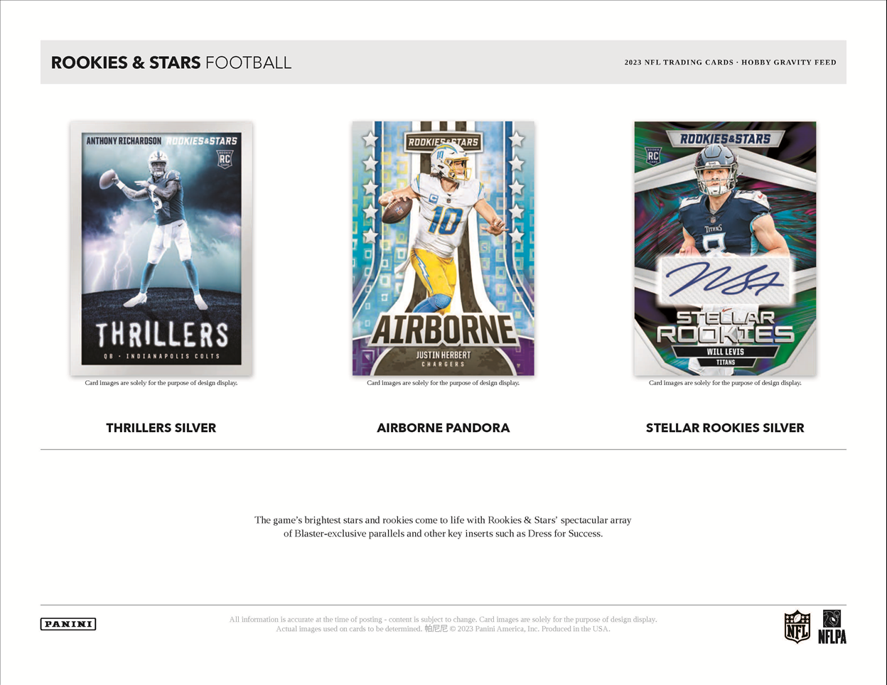 2023 Panini Rookies & Stars Football Hobby Gravity Feed Pack