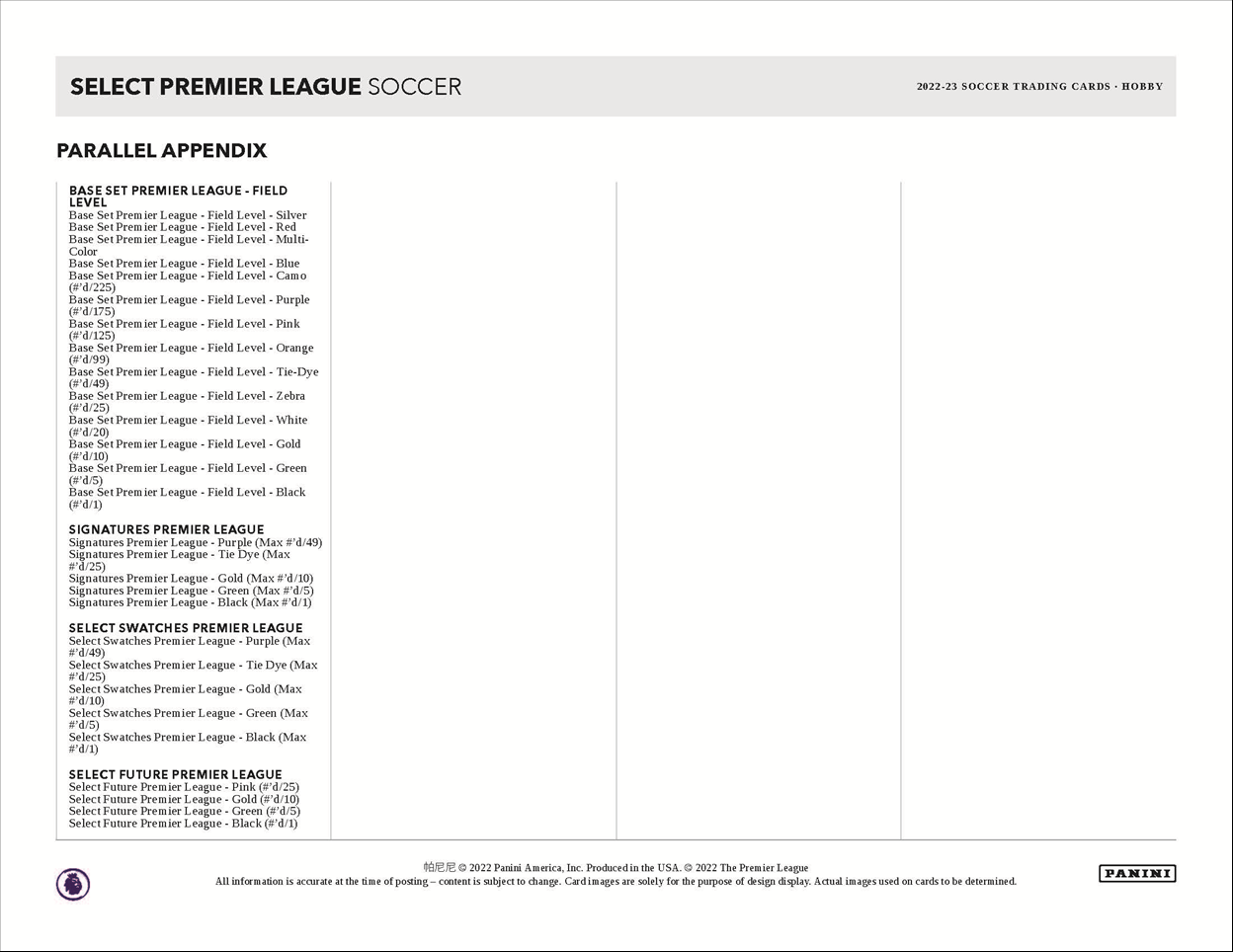 2022-23 Panini Select Premier League Soccer Hobby Box