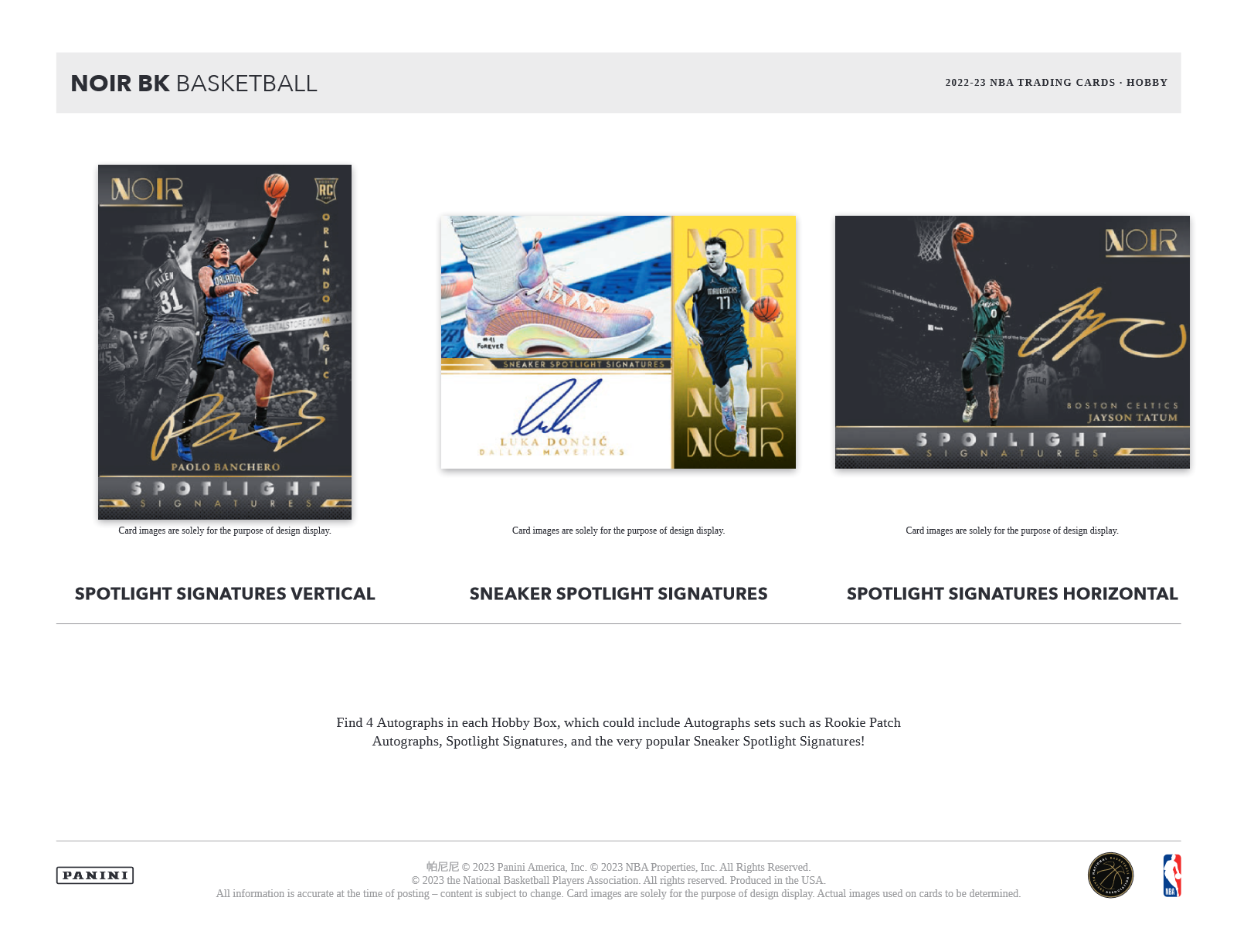 2022-23 Panini Noir Basketball Hobby 4 Box Case