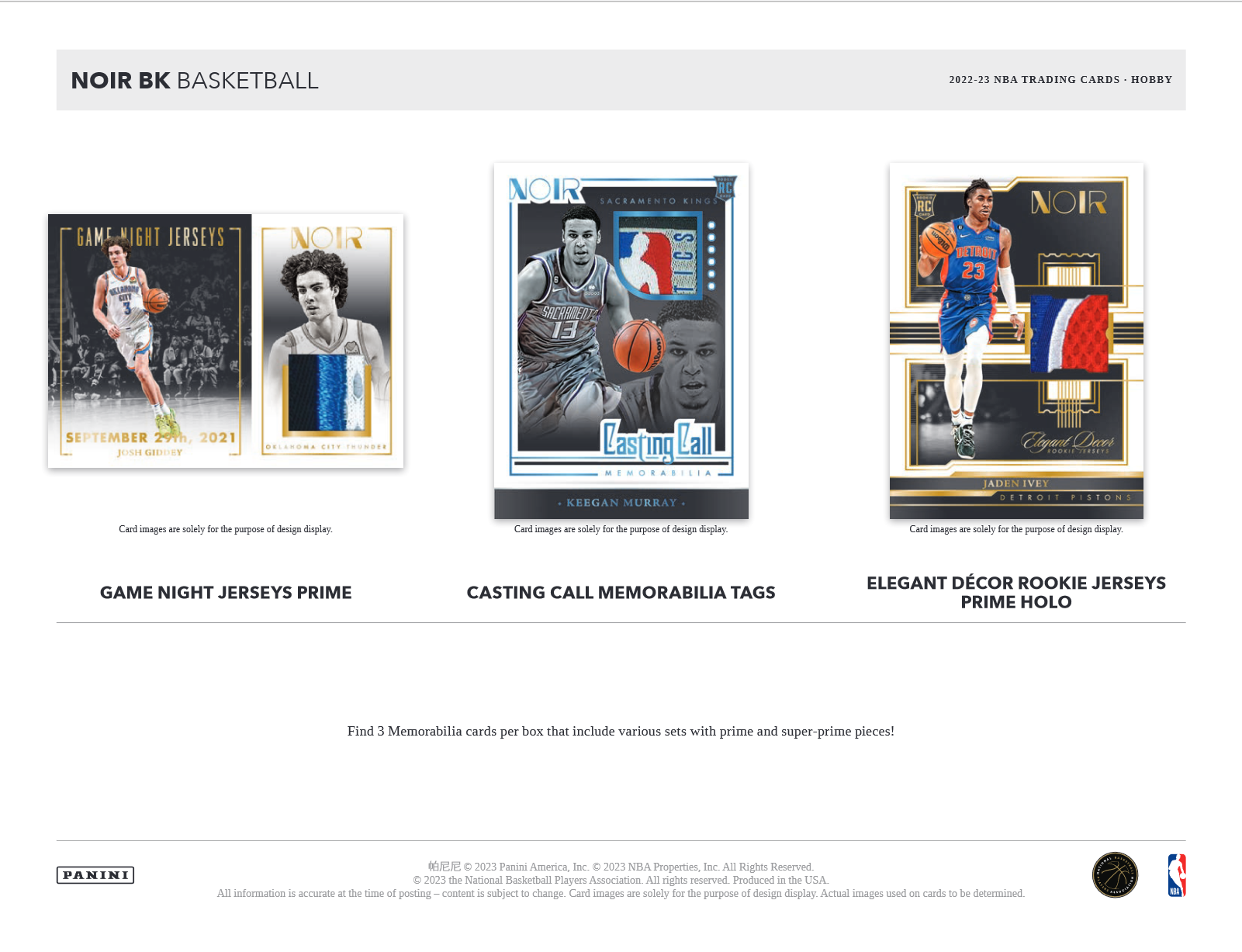 2022-23 Panini Noir Basketball Hobby Box