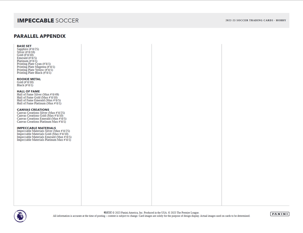 2022-23 Panini Impeccable Soccer Hobby 3 Box Case