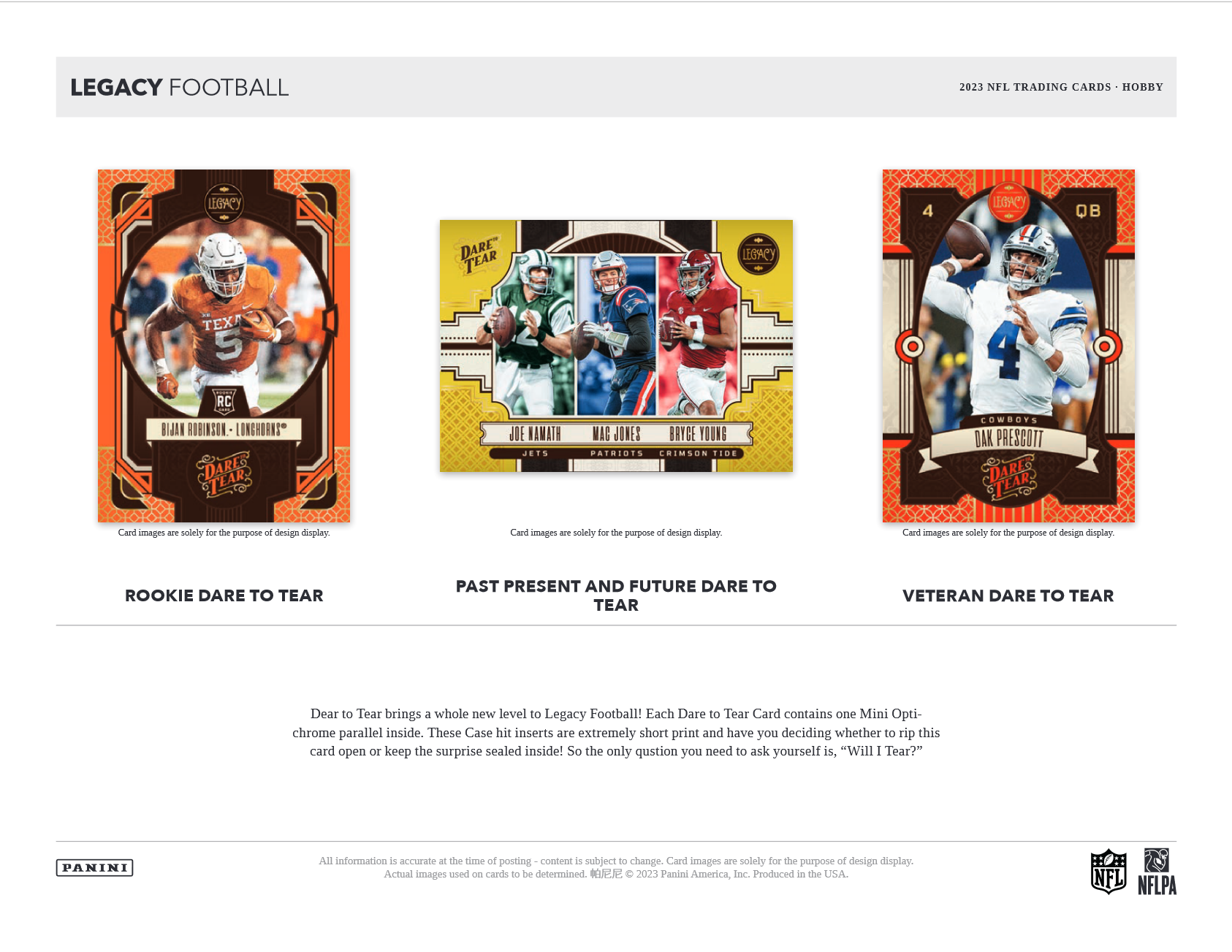 2023 Panini Legacy Football Hobby Box