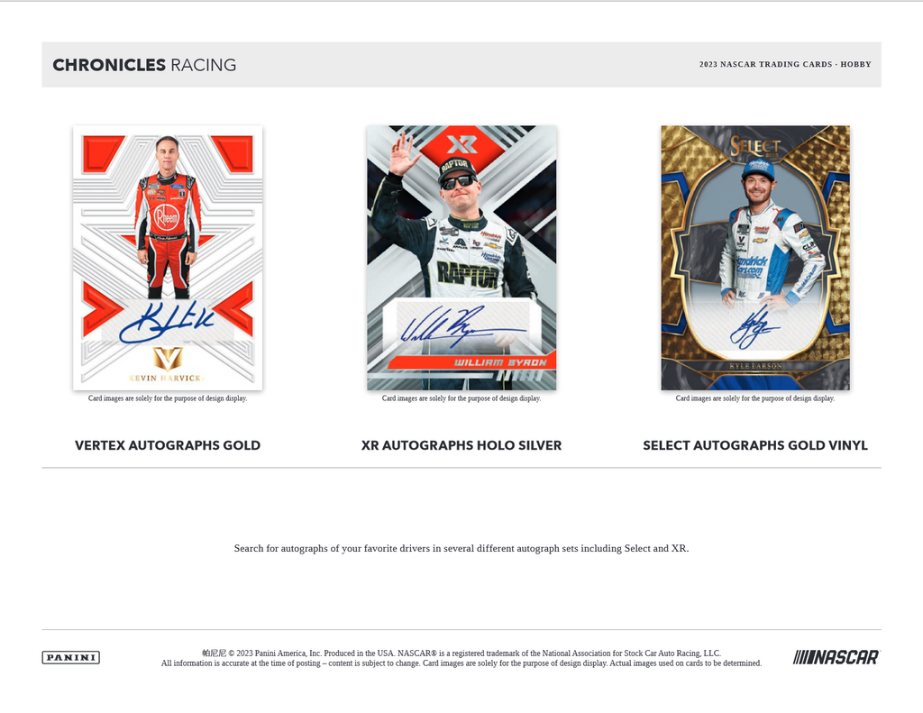 2023 Panini Chronicles Racing Hobby Box