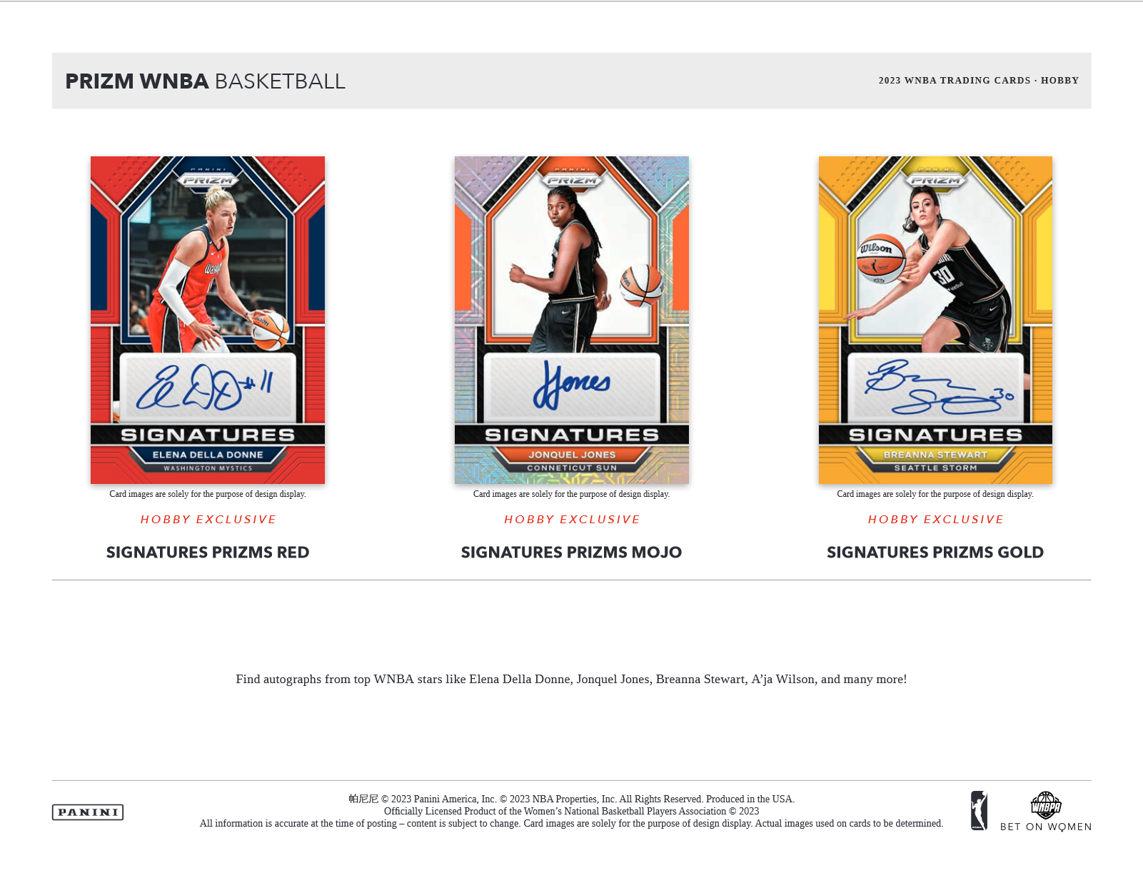 2023 Panini Prizm WNBA Basketball Hobby Box