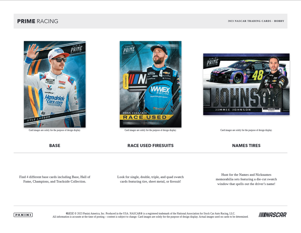 2023 Panini Prime Racing Hobby 8 Box Case