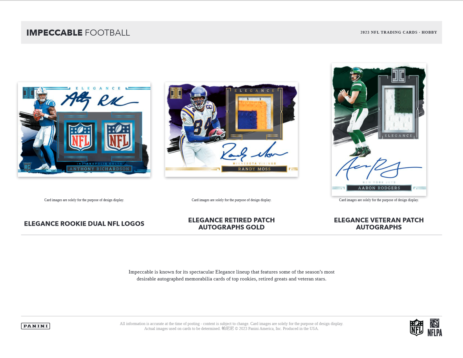 2023 Panini Impeccable Football Hobby 3 Box Case