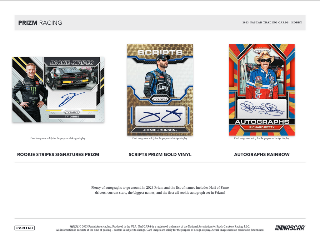 2023 Panini Prizm Racing Hobby 12 Box Case
